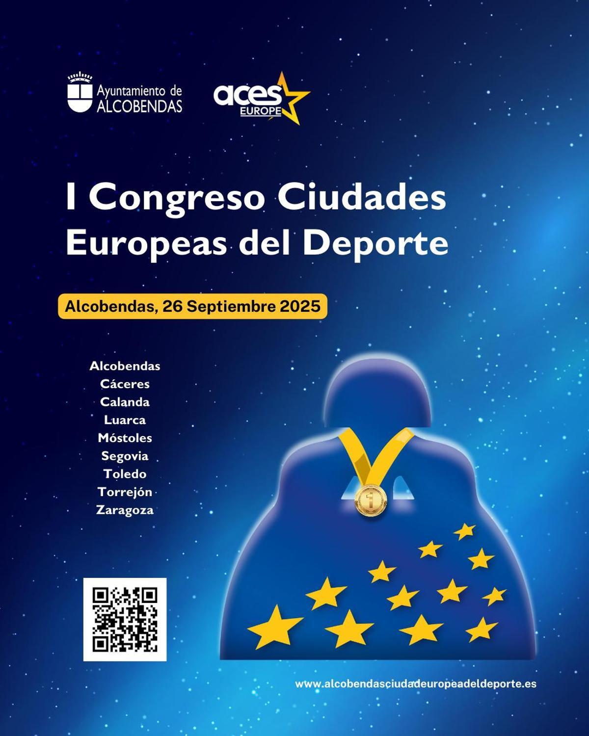 Cartel del Congreso de Ciudades Europeas del Deporte.