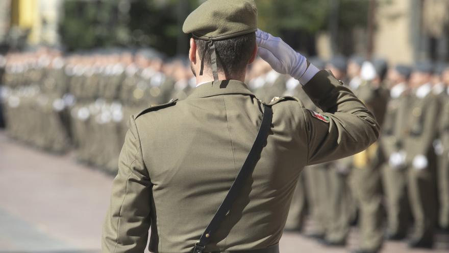 Imagen de archivo de una formación de efectivos del Ejército de Tierra