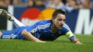 John Terry en un partido entre Chelsea y FC Barcelona de la Champions League 