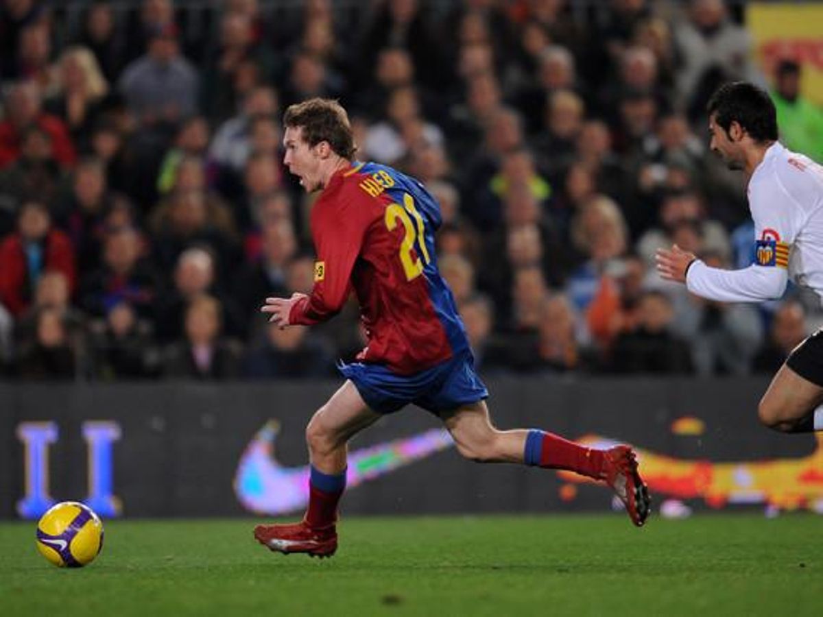 Hleb, en un Barça-València, el desembre del 2008.