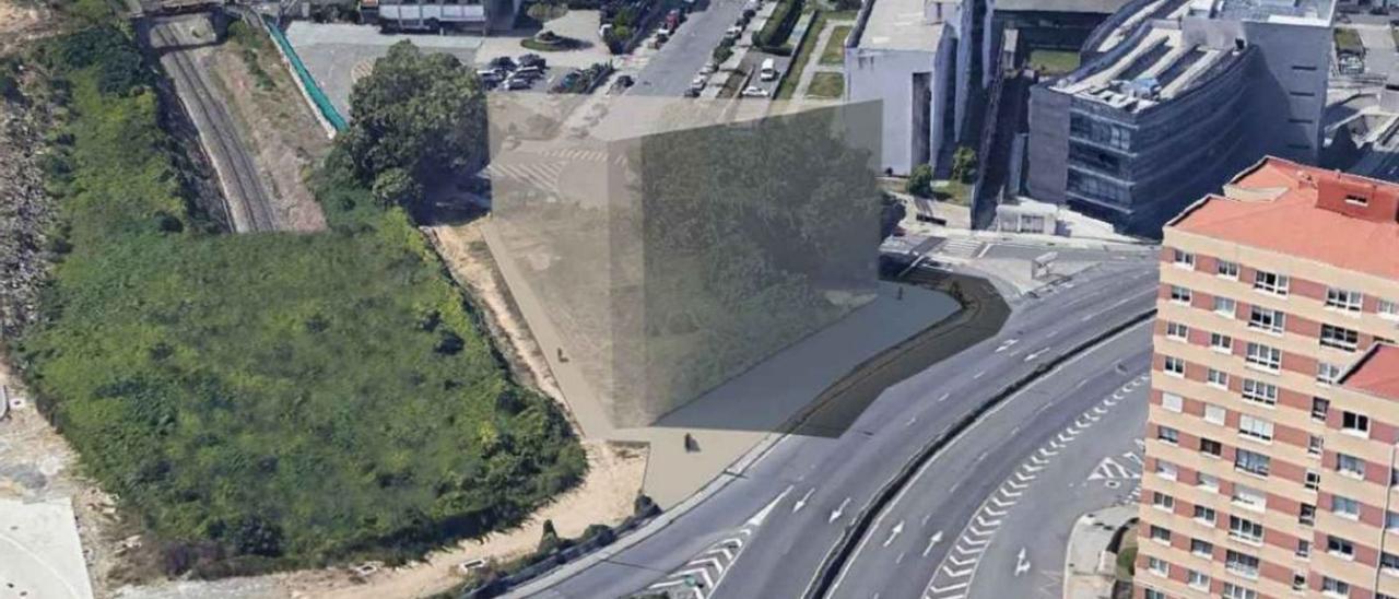 Imagen virtual del edificio de Xuxán cuyo estudio de detalle se está tramitando.