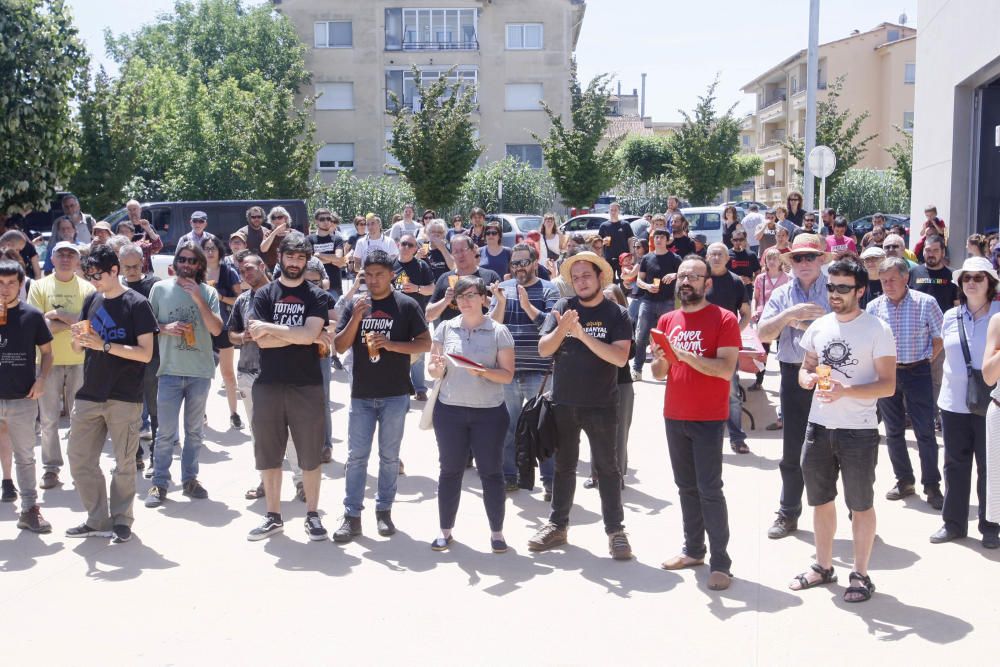 Acte de la CUP a Bordils en contra de la línia de la MAT