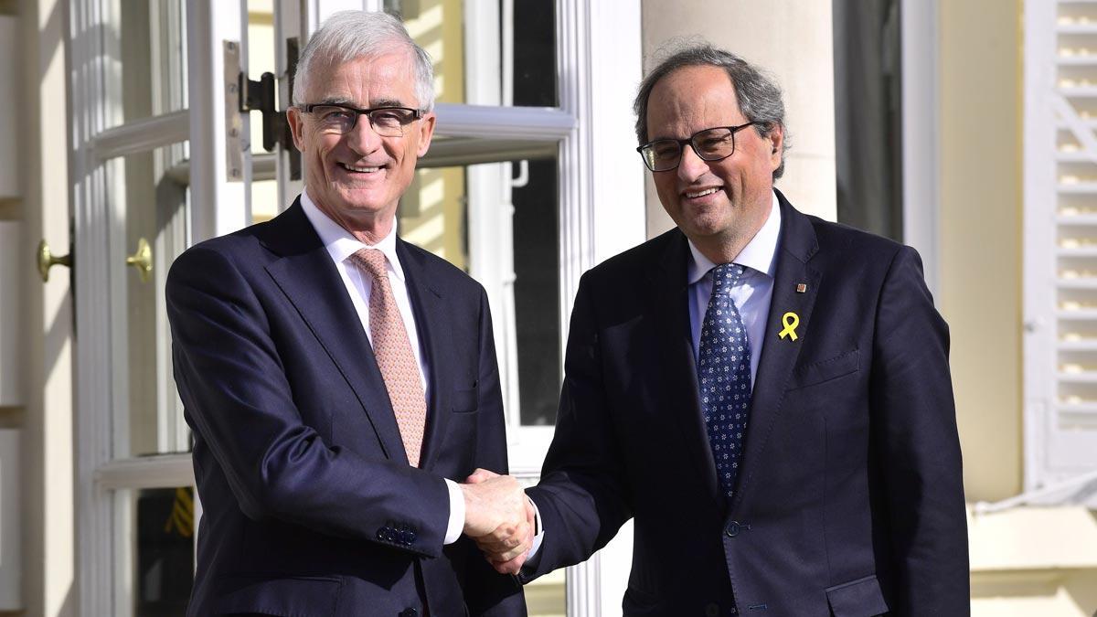 Quim Torra se reúne con el presidente de Flandes, Geert Bourgeois, en Bruselas