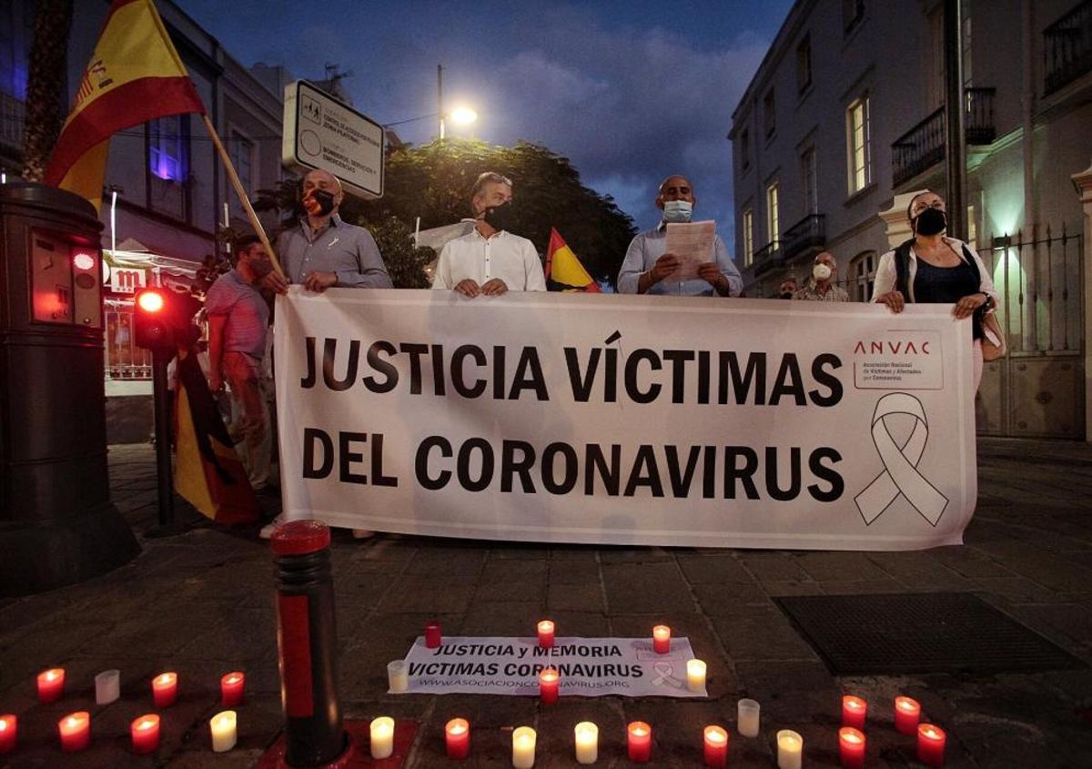Movilización de la Asociación Nacional de Víctimas y Afectados por Coronavirus (ANVAC)