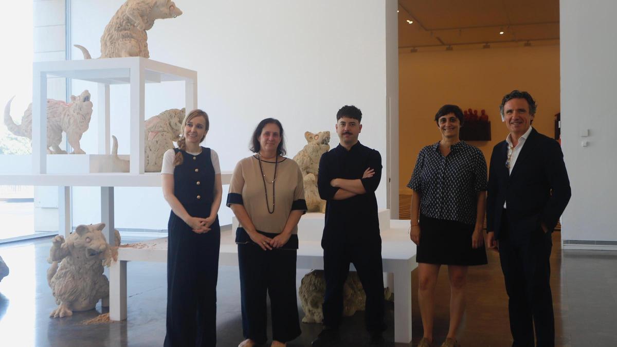 Blanca de la Torre, Pilar Tébar, Carles Àngel Saurí, Sonia Martínez y David Gómez en la inauguración de 'Escenas II: Latencias'