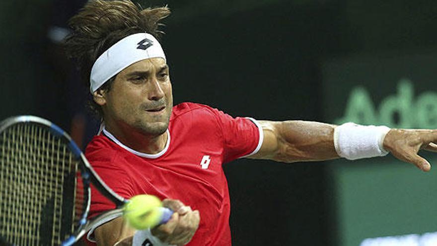 David Ferrer, en un momento del partido.