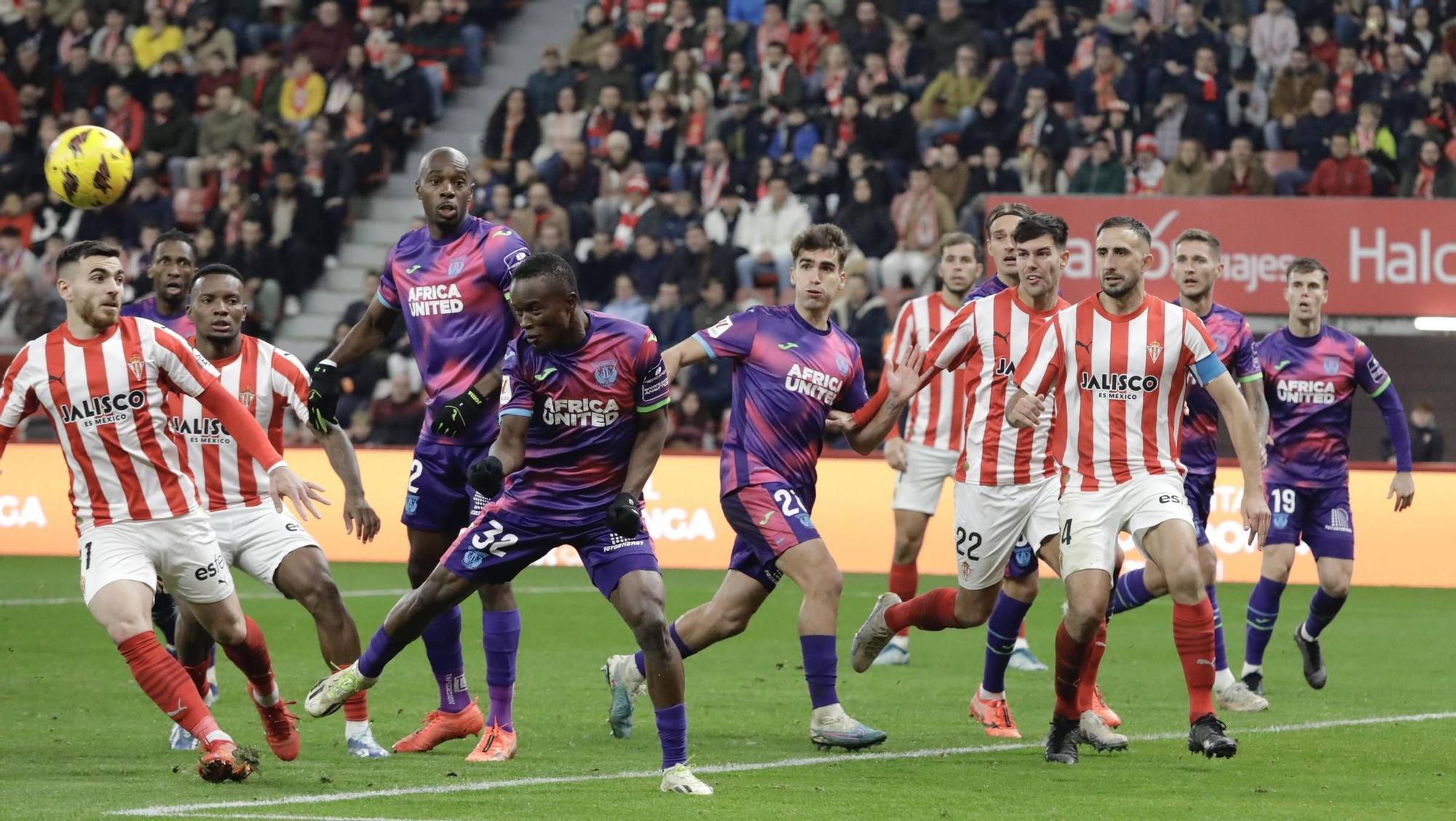 El partido entre el Sporting y el Leganés, en imágenes