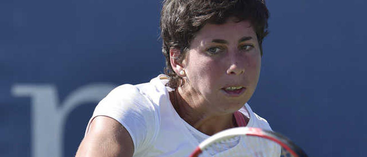 La tenista grancanaria Carla Suárez, en la disputa del pasado Open USA.