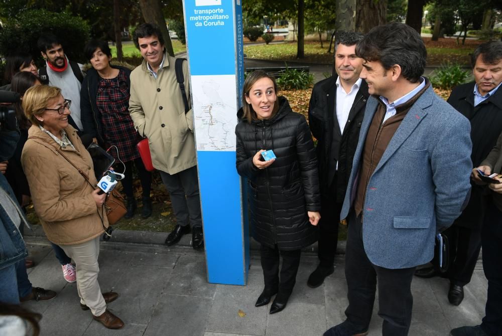 Llegada de los buses interurbanos al centro de A C