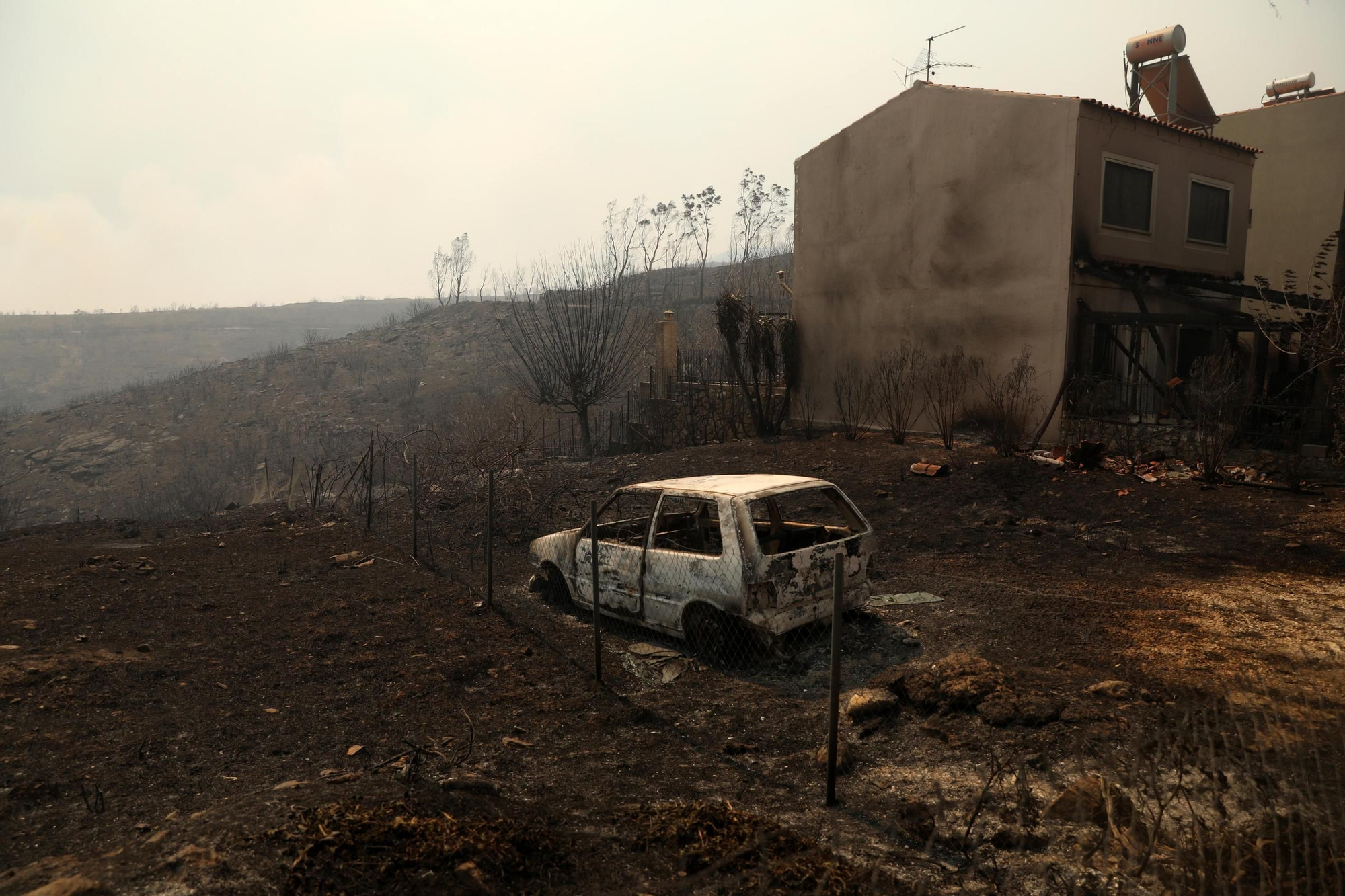 Wildfire in Greece's Attica region