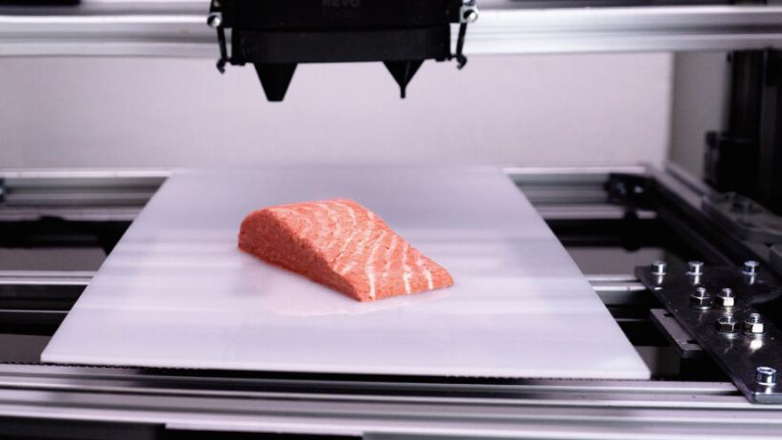 El “salmón” impreso en 3D, ni es filete ni pescado