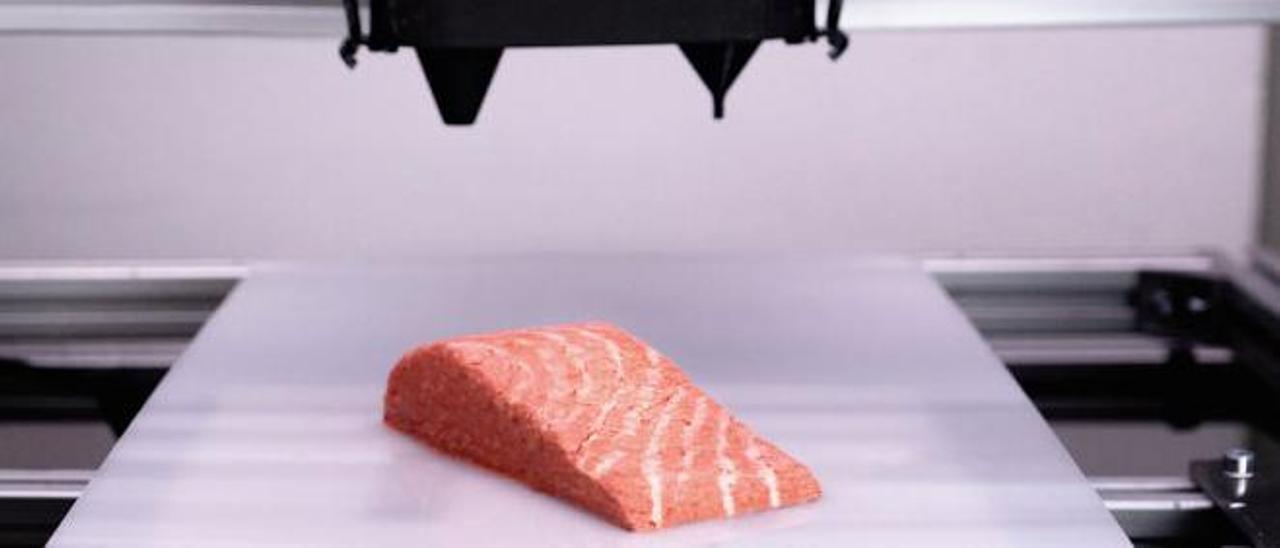 Porción de &quot;filete de salmón&quot; impresa en 3D