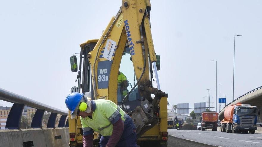 Comienzan las obras en la Circunvalación de Las Palmas de Gran Canaria (GC-3), en el tramo que atraviesa el barranco Guiniguada