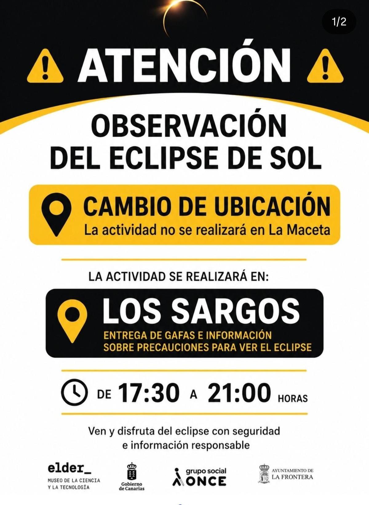 El Hierro cambia el lugar para ver el eclipse del 12 de agosto