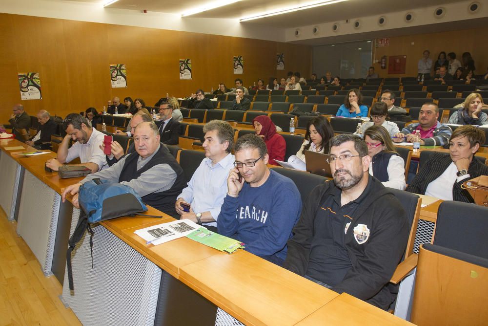 Protesta de los taxistas en Castelló contra Uber