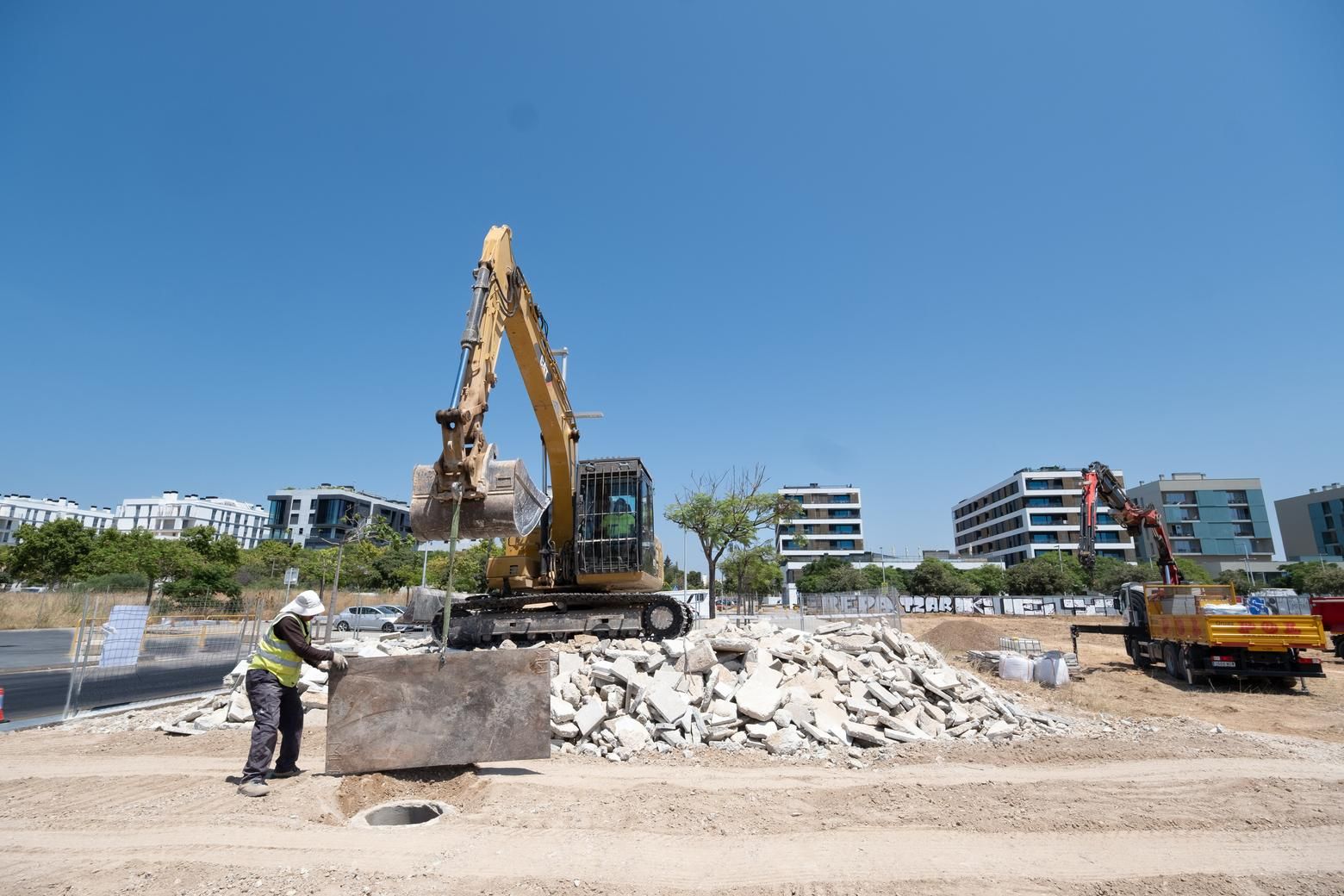 Las fotos del inicio de las obras de prolongación de la calle Callao, en el barrio de Nou Llevant