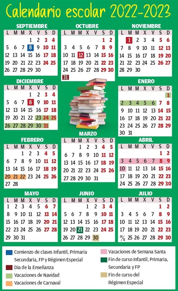 Calendario escolar 2022 - 2023