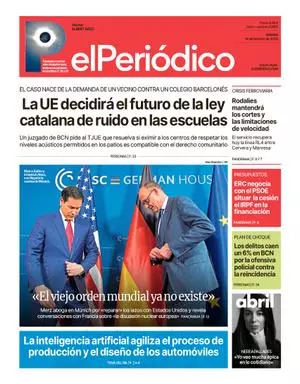 La portada de EL PERIÓDICO del 14 de febrero de 2026