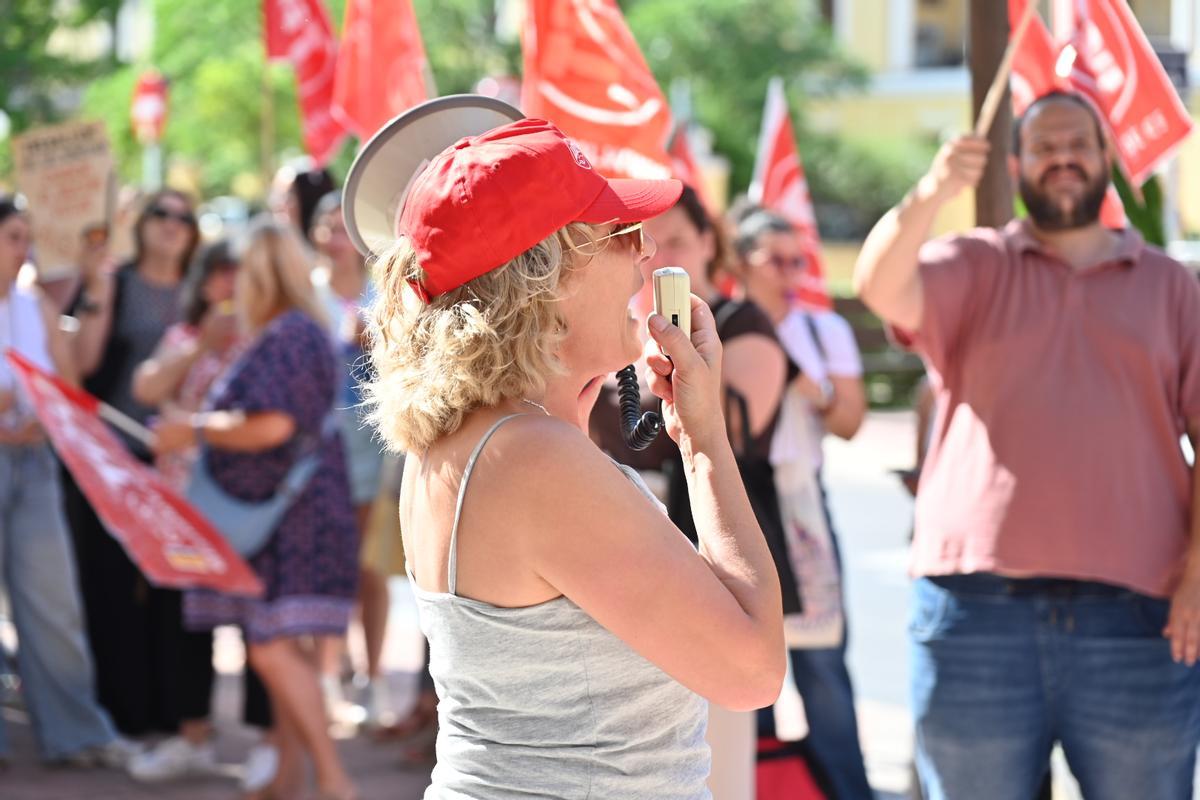 Manifestación comedores escolares en Castellón