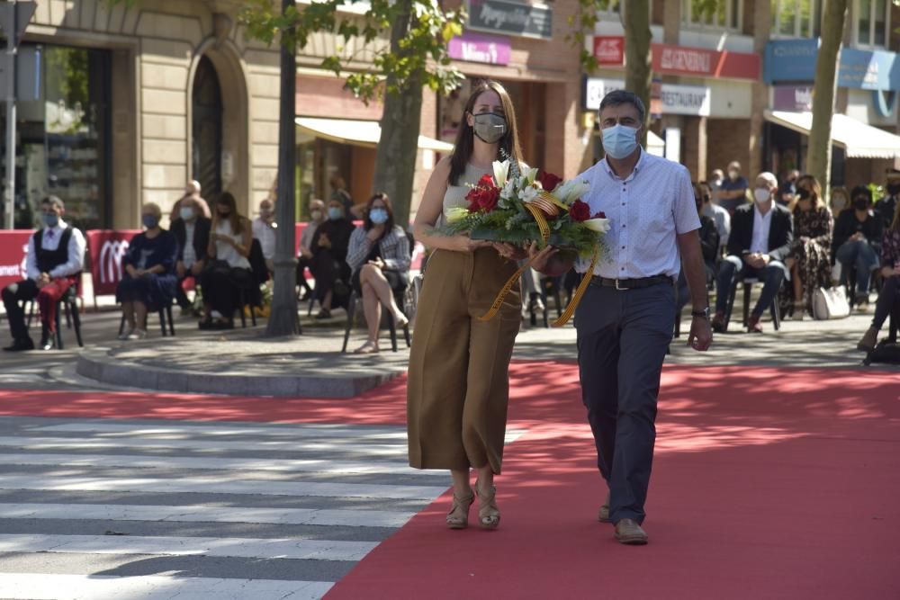 L'acte de la Diada 2020 a Manresa, en fotos