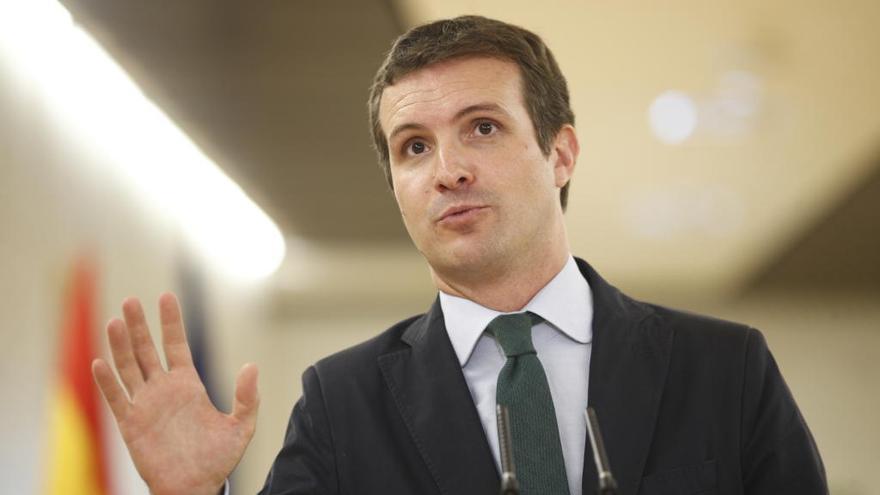 El lÃ­der de los populares Pablo Casado.