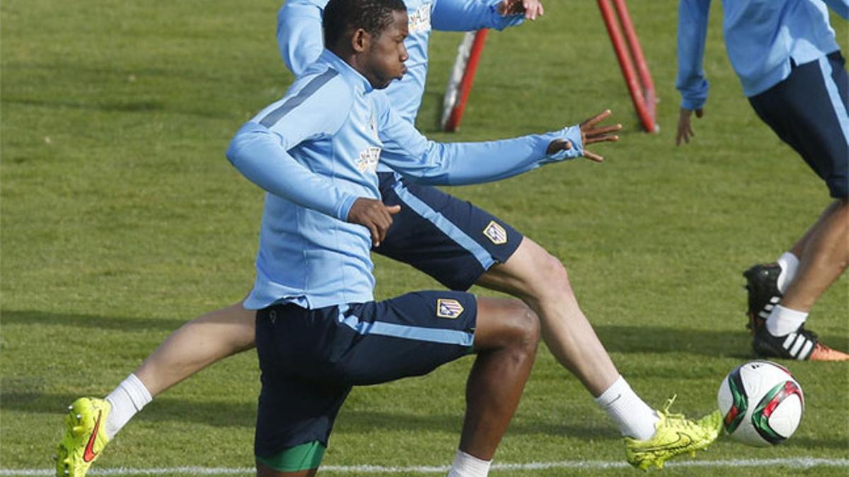 Sekou Keita, entrenándose con el Atlético de Madrid