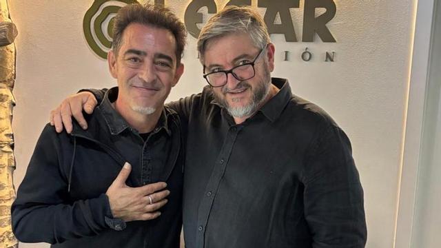 Raúl Rodríguez y Xavier Blanco en la Fundación Legar del gaiteiro moañés en Lugo. | FDV