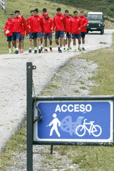 El Sporting entrena en Pajares