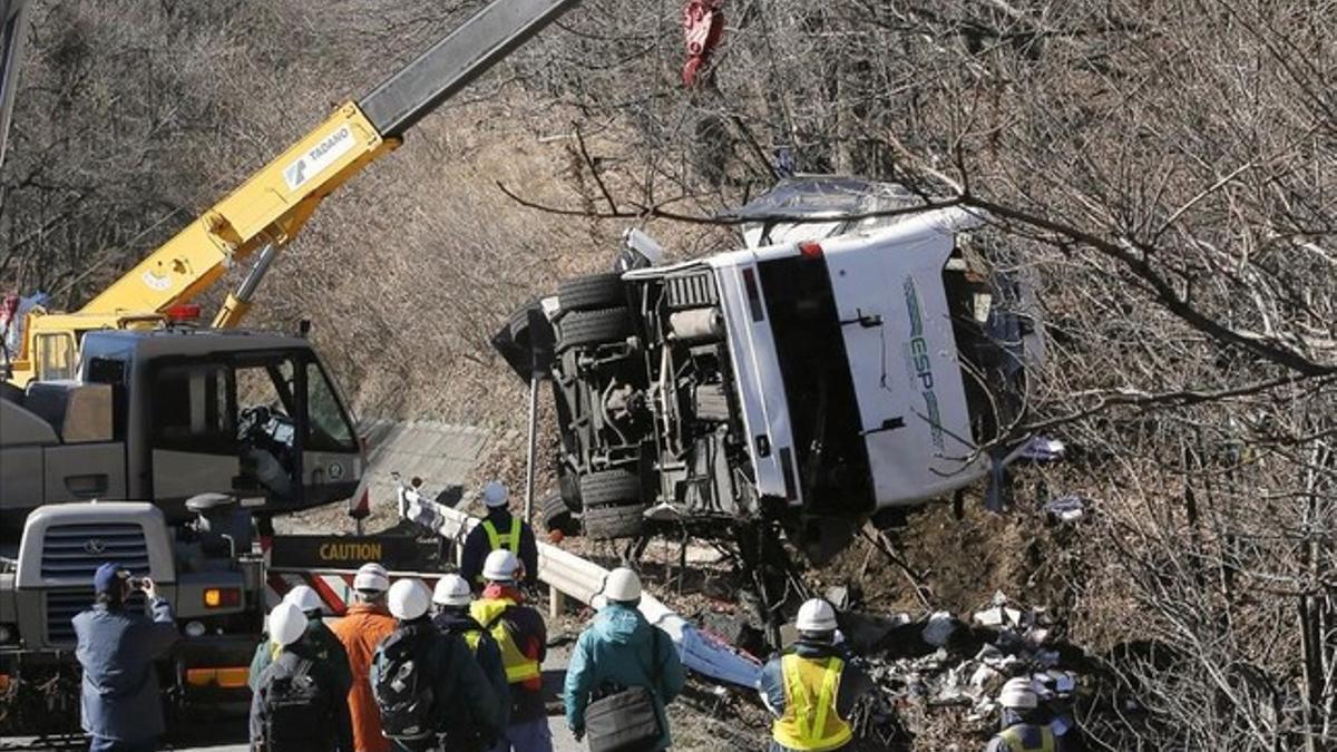 Accidente mortal de un autobus en  Nagano