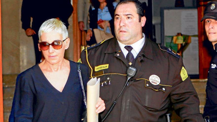 Ana Torroja, a su salida de los juzgados de Palma.