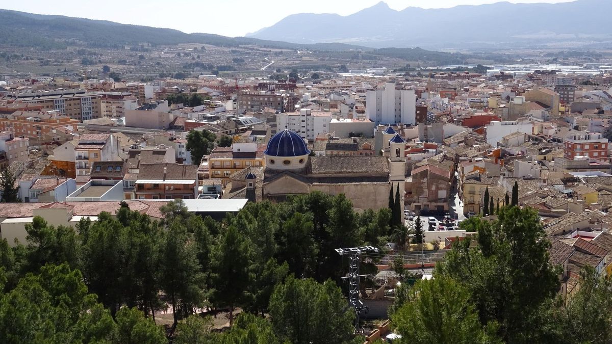 Una vista del casco urbano de Ibi