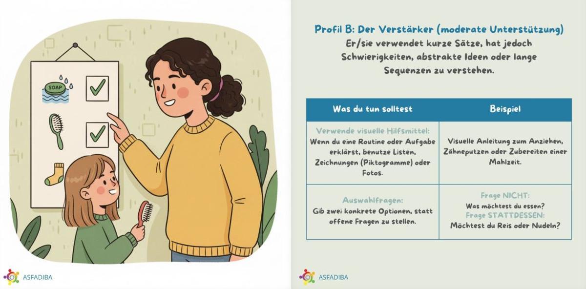 Tipps für die Kommunikation mit einem Menschen des Profils B.