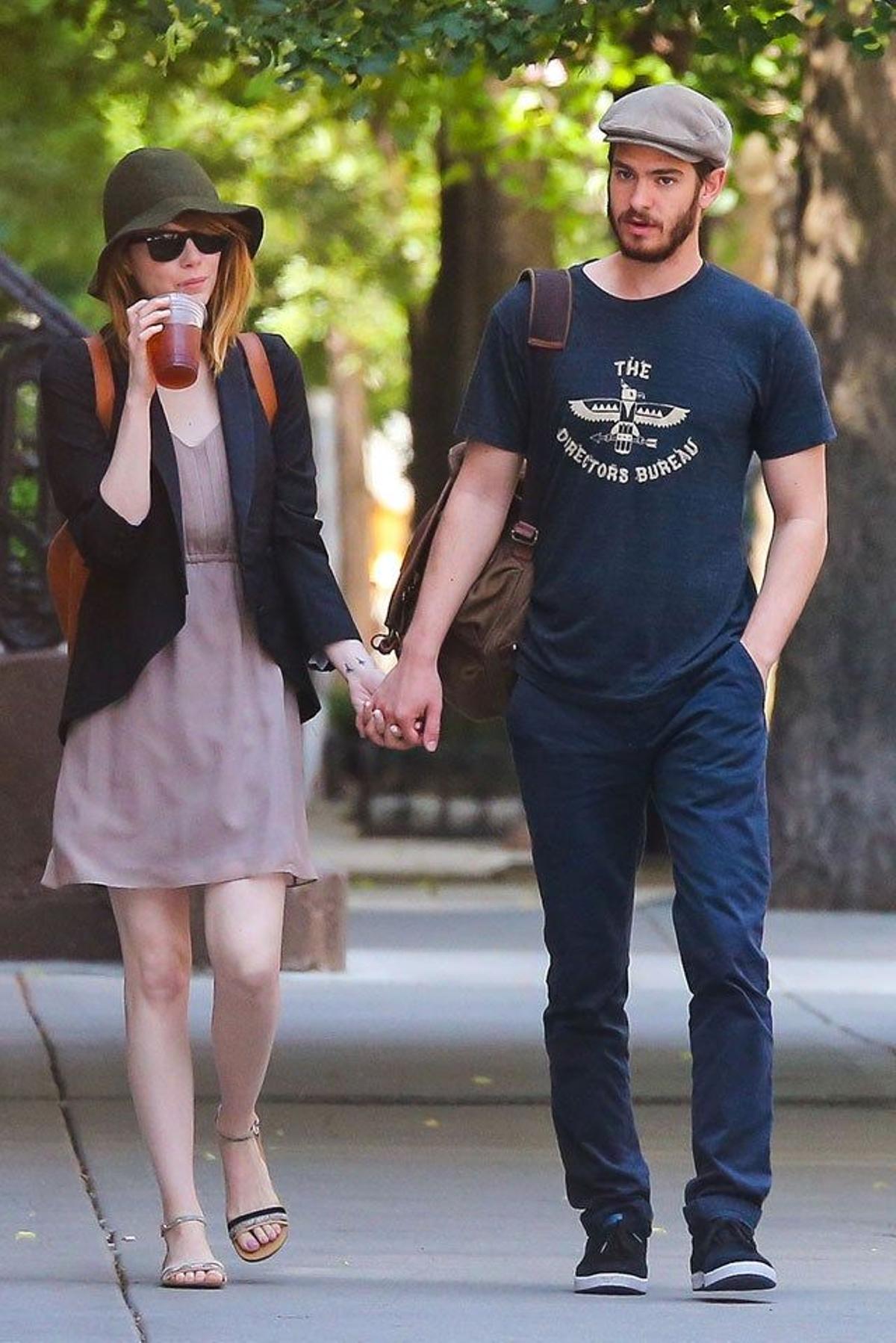 Emma Stone y Andrew Garfield, romántico paseo por Nueva York