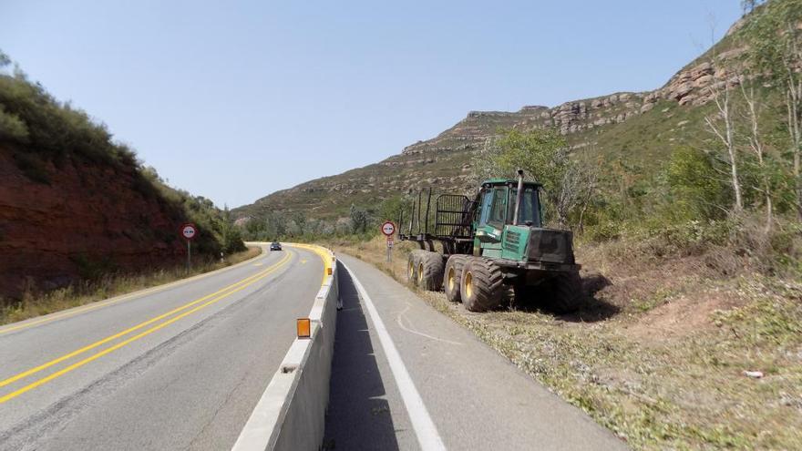 Actualment s&#039;estan fent obres després de l&#039;aeri per habilitar un tercer carril