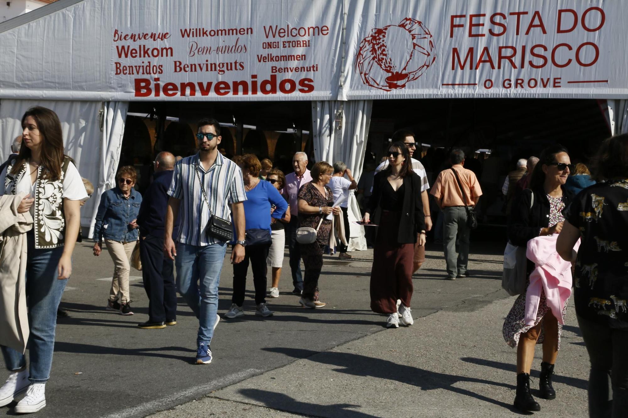 La Festa do Marisco de O Grove, esta mañana.