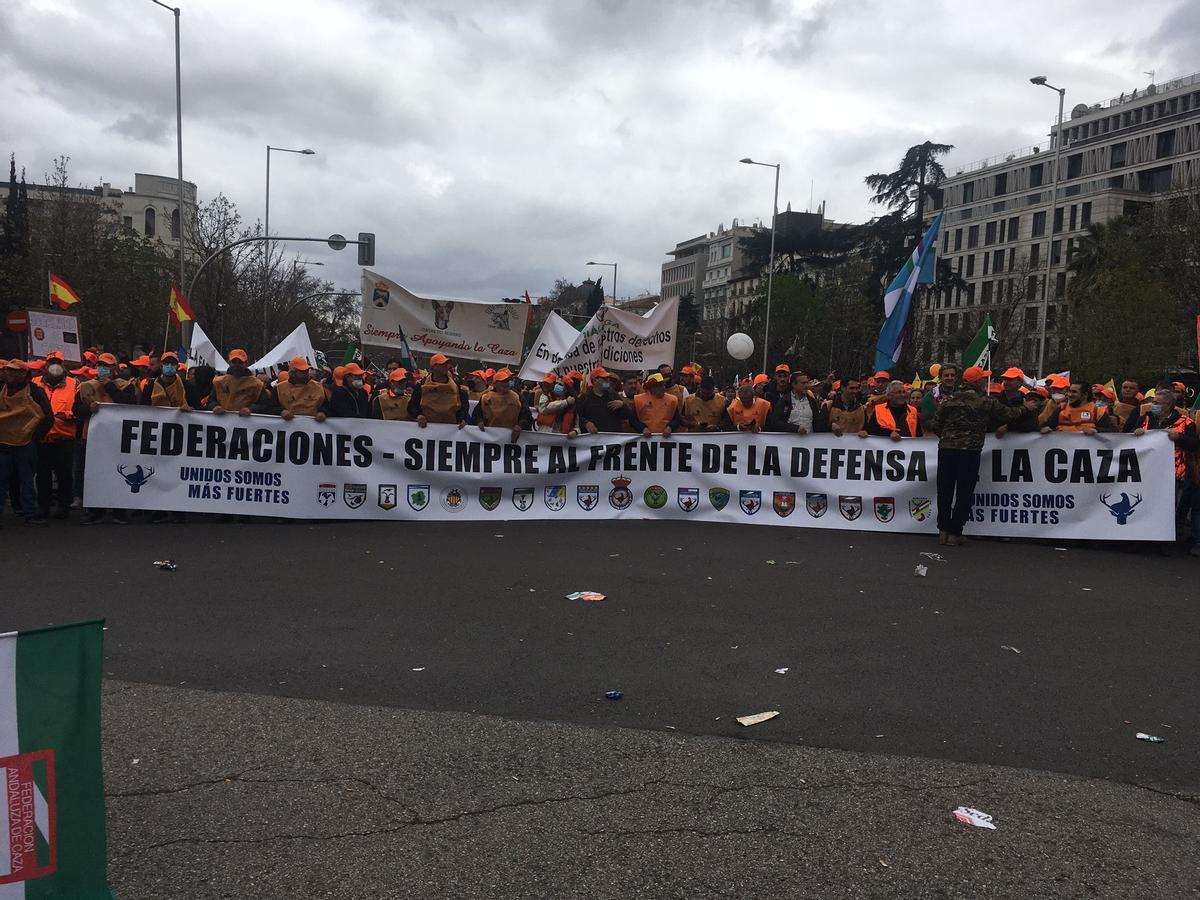 Imágenes de la manifestación con representantes de Castellón.