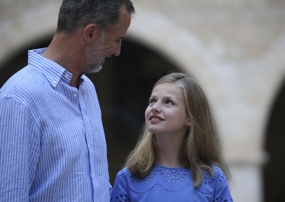 Posado de la Familia Real en el palacio de la Almudaina de Palma