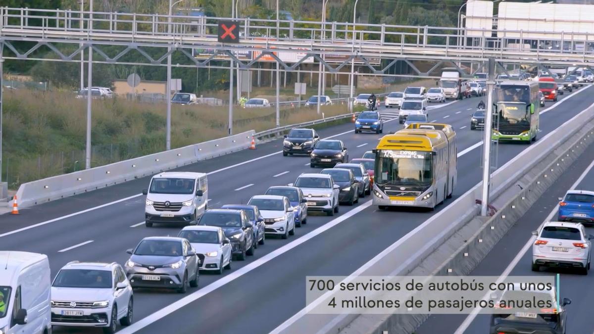El nuevo carril bus-VAO de la B-23, traspasado a la Generalitat