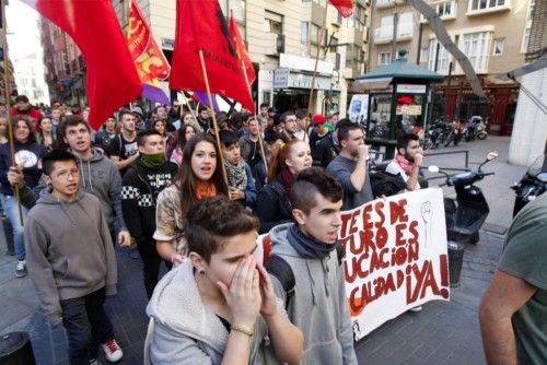 Protesta de estudiantes contra la LOMCE