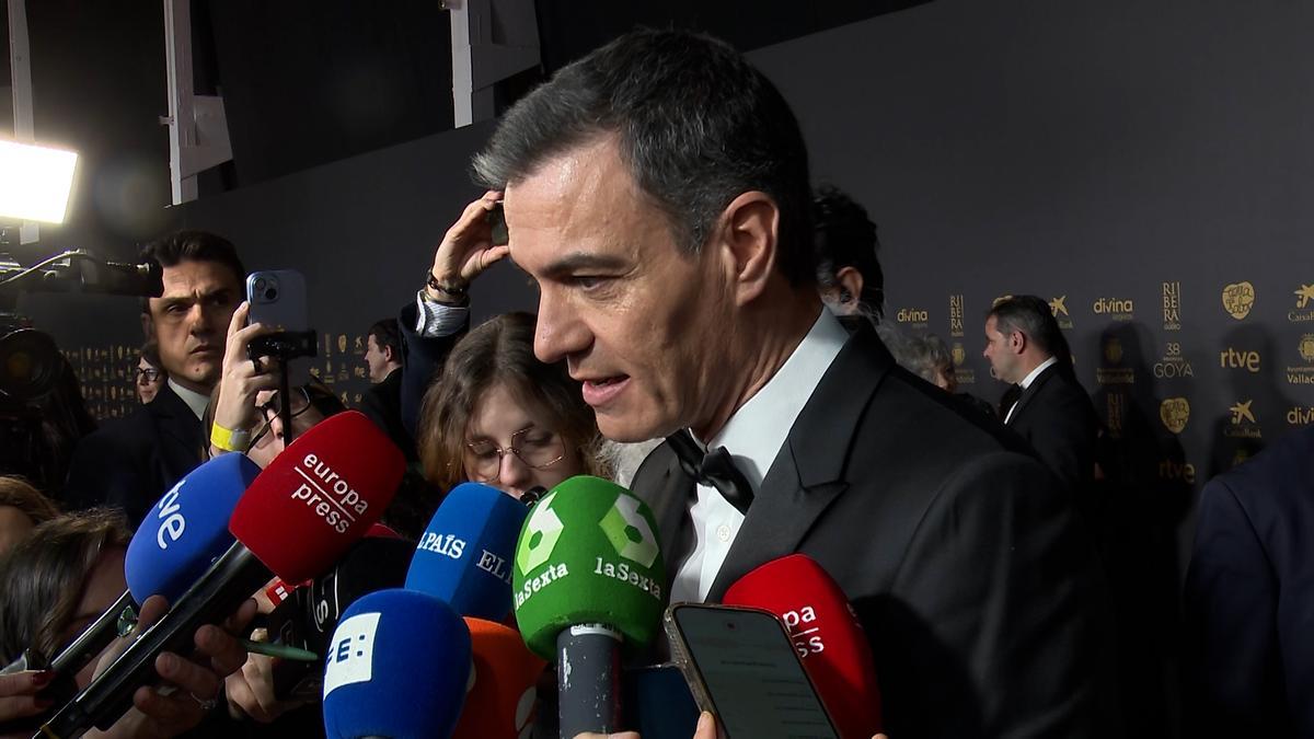 Pedro Sánchez denuncia en los Goya "la violencia estructural" que sufren las mujeres