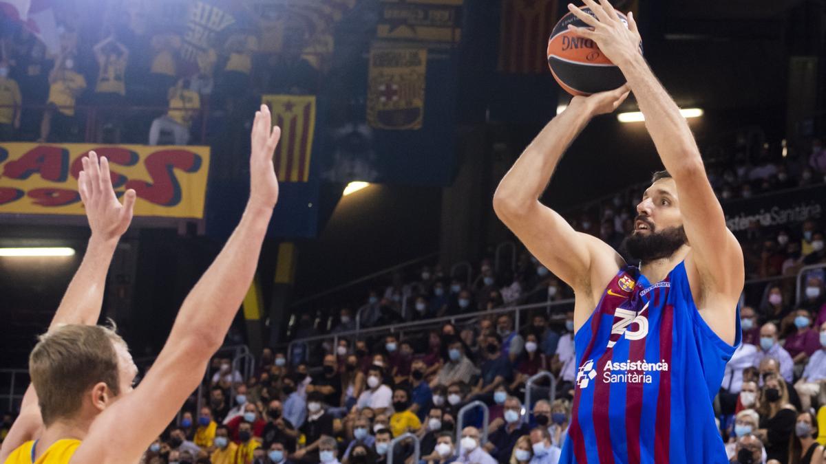 Nikola Mirotic en el partido contra el ALBA Berlín.