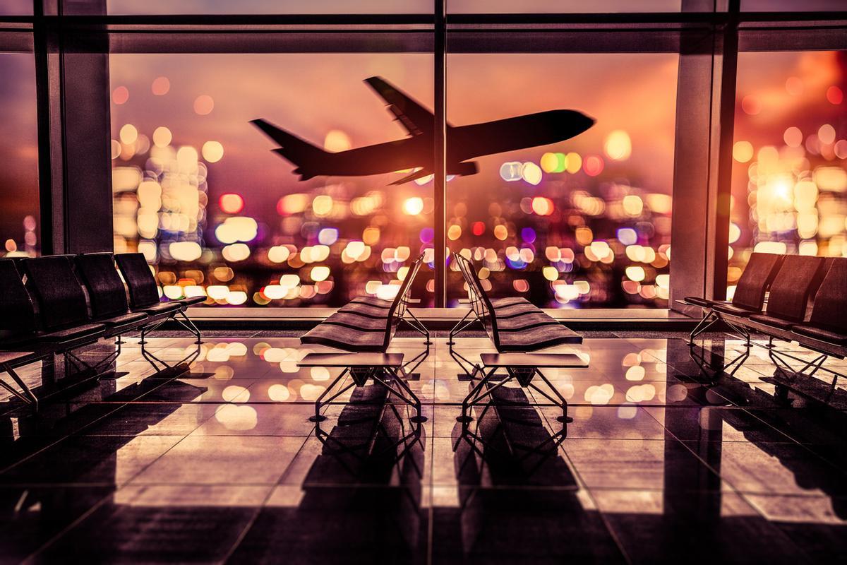 Sala de espera del aeropuerto.