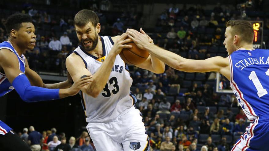 Marc Gasol se exhibe ante Sergio Rodríguez