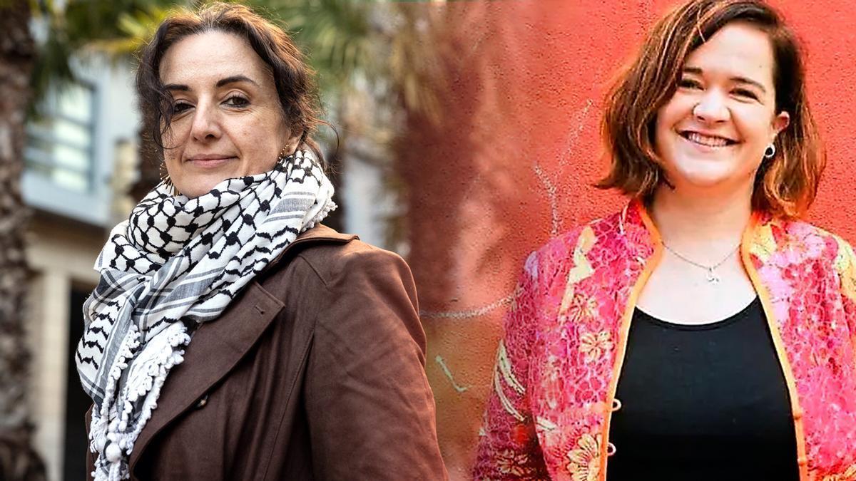 Marta Abengochea (Izquierda Unida) y María Goicoechea (Podemos), en imágenes de archivo.