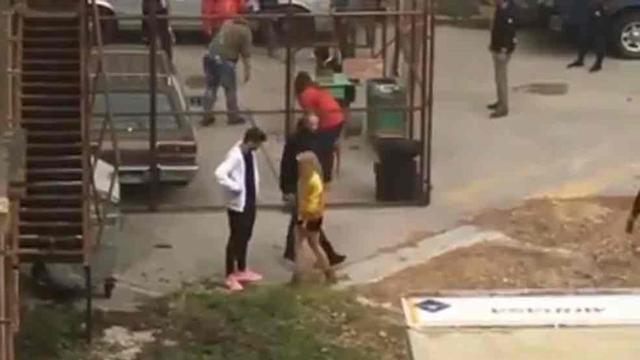 Shakira y Piqué, durante el rodaje