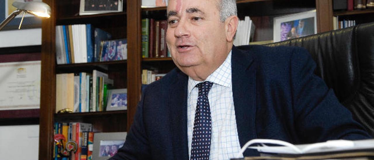El presidente del Círculo de Empresarios de Gran Canaria, Mario Romero Mur, en un momento de la entrevista.