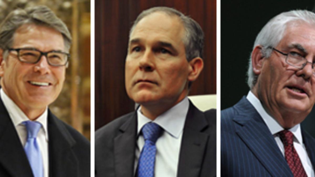 Perry, Pruitt y Tillerson