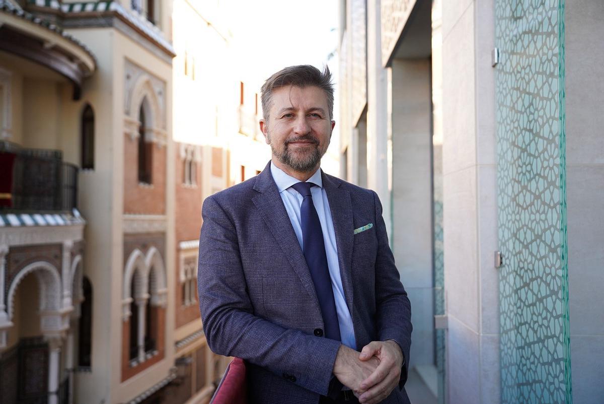 Rafael Cortegana, director de 101 Media en el Hotel Querencia de Sevilla.