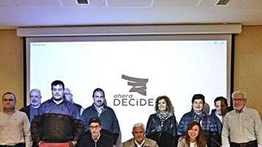 Los responsables de Ahora Decide tras el último congreso.