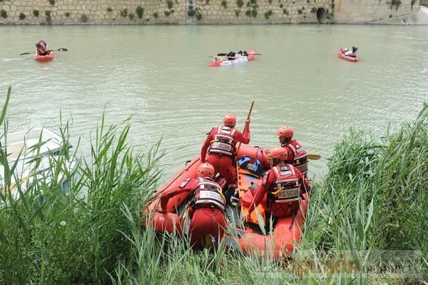 Simulacro en el río Segura